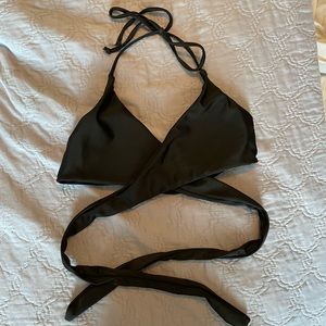 black bikini top